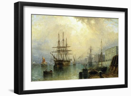 H.M.S. War Sprite off Greenwich, London-Claude T. Stanfield Moore-Framed Giclee Print