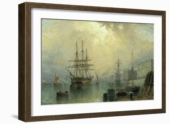 H.M.S. War Sprite off Greenwich-Claude T. Stanfield Moore-Framed Giclee Print