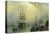 H.M.S. War Sprite off Greenwich-Claude T. Stanfield Moore-Stretched Canvas