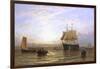 H.M.S. Wellington in Portsmouth Harbor-George Stainton-Framed Giclee Print