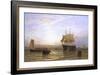 H.M.S. Wellington in Portsmouth Harbor-George Stainton-Framed Giclee Print