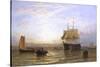 H.M.S. Wellington in Portsmouth Harbor-George Stainton-Stretched Canvas