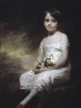 Young Girl with Flowers-H. Macbeth Raeburn-Giclee Print