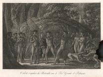 Ritual Combats of Macho Males of the Botocudo People of Brazil-H. Mueller-Stretched Canvas