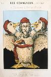 Le Canard a Trois Becs, Cartoon Relating to the Paris Commune, 1871-H Nerac-Mounted Giclee Print