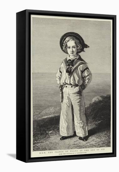 H R H the Prince of Wales at the Age of Six-Franz Xaver Winterhalter-Framed Stretched Canvas
