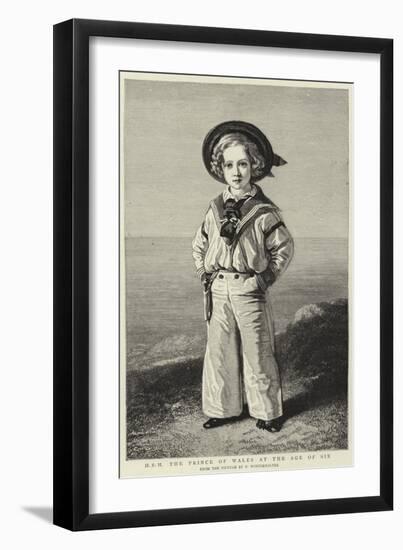 H R H the Prince of Wales at the Age of Six-Franz Xaver Winterhalter-Framed Giclee Print