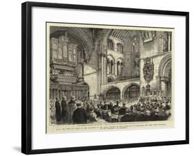 H R H the Prince of Wales at the Re-Opening of the North Transept of the Church of St Bartholomew t-Henry William Brewer-Framed Giclee Print