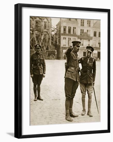 H.R.H. the Prince of Wales in Bethune, 11th August 1916-null-Framed Photographic Print