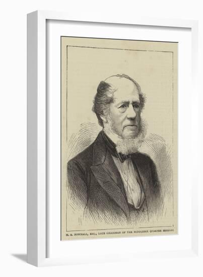 H S Pownall, Esquire, Late Chairman of the Middlesex Quarter Sessions-null-Framed Giclee Print