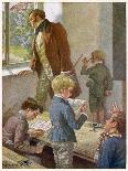 Johannes Brahms German Musician with Child Friends-H. Schubert-Art Print