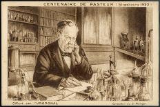 Louis Pasteur French Chemist and Microbiologist in His Laboratory-H. Wagner-Framed Stretched Canvas