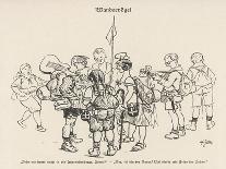 Wandervogel, Members of a German Youth Club Gather Before Setting Out-H. Zille-Framed Art Print