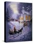 H16 Sleigh Church-D. Rusty Rust-Stretched Canvas