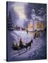 H16 Sleigh Church-D. Rusty Rust-Stretched Canvas