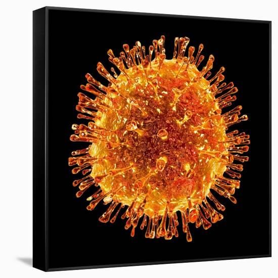 H1N1 Flu Virus Particle, Artwork-PASIEKA-Framed Stretched Canvas