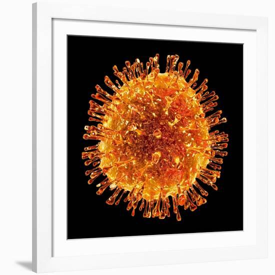 H1N1 Flu Virus Particle, Artwork-PASIEKA-Framed Photographic Print