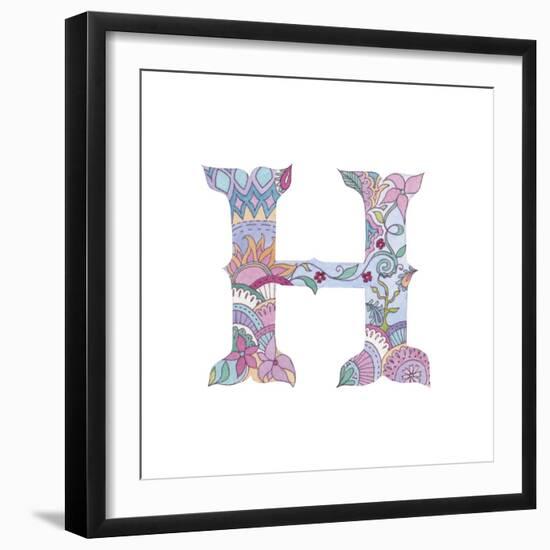 H-Green Girl-Framed Giclee Print