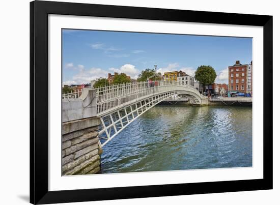 Ha'penny Bridge across the River Liffey, Dublin, Republic of Ireland, Europe-Nigel Hicks-Framed Photographic Print