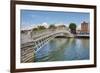 Ha'penny Bridge across the River Liffey, Dublin, Republic of Ireland, Europe-Nigel Hicks-Framed Photographic Print