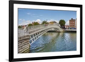 Ha'penny Bridge across the River Liffey, Dublin, Republic of Ireland, Europe-Nigel Hicks-Framed Photographic Print