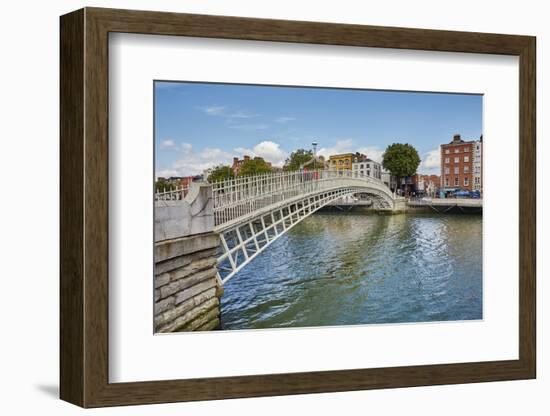 Ha'penny Bridge across the River Liffey, Dublin, Republic of Ireland, Europe-Nigel Hicks-Framed Photographic Print