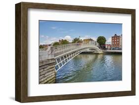 Ha'penny Bridge across the River Liffey, Dublin, Republic of Ireland, Europe-Nigel Hicks-Framed Photographic Print