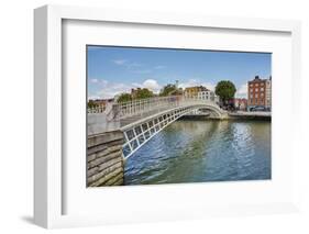 Ha'penny Bridge across the River Liffey, Dublin, Republic of Ireland, Europe-Nigel Hicks-Framed Photographic Print