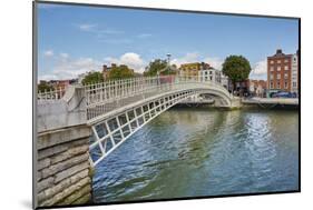 Ha'penny Bridge across the River Liffey, Dublin, Republic of Ireland, Europe-Nigel Hicks-Mounted Photographic Print
