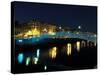 Ha' Penny Bridge over River Liffey, Dublin, Ireland-Alan Klehr-Stretched Canvas