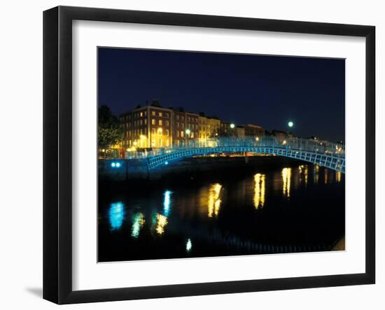 Ha' Penny Bridge over River Liffey, Dublin, Ireland-Alan Klehr-Framed Photographic Print