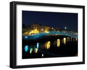 Ha' Penny Bridge over River Liffey, Dublin, Ireland-Alan Klehr-Framed Photographic Print