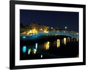 Ha' Penny Bridge over River Liffey, Dublin, Ireland-Alan Klehr-Framed Photographic Print