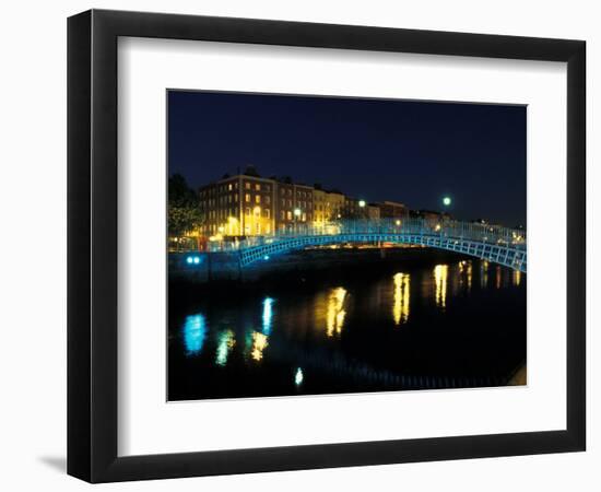 Ha' Penny Bridge over River Liffey, Dublin, Ireland-Alan Klehr-Framed Photographic Print