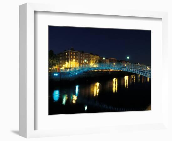 Ha' Penny Bridge over River Liffey, Dublin, Ireland-Alan Klehr-Framed Photographic Print
