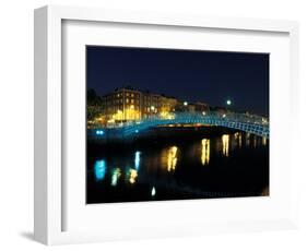 Ha' Penny Bridge over River Liffey, Dublin, Ireland-Alan Klehr-Framed Photographic Print