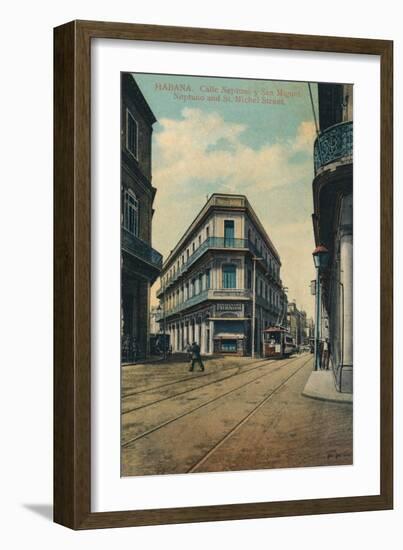 'Habana. Calle Neptuno y San Miguel. Neptuno and St. Michel Street', 1916-Unknown-Framed Giclee Print