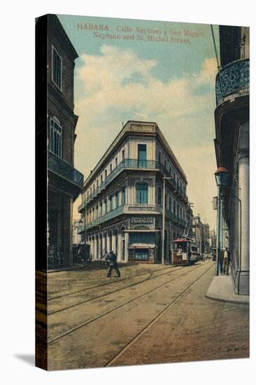 'Habana. Calle Neptuno y San Miguel. Neptuno and St. Michel Street', 1916-Unknown-Stretched Canvas