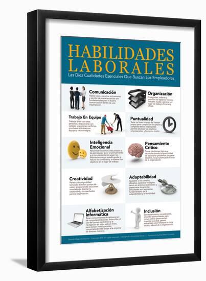Habilidades Laborales - Job Skills in Spanish-Gerard Aflague Collection-Framed Art Print