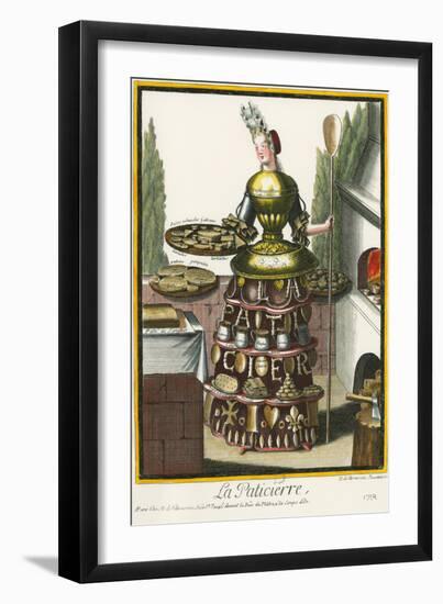 Habit de Paticier (Fantasy Costume of a Confectioner with Attributes of His Trade)-Nicolas II de Larmessin-Framed Premium Giclee Print