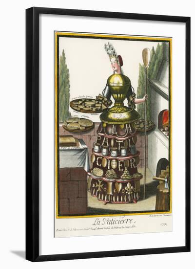 Habit de Paticier (Fantasy Costume of a Confectioner with Attributes of His Trade)-Nicolas II de Larmessin-Framed Giclee Print