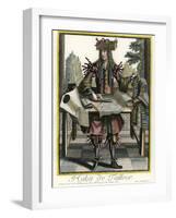 Habit de Tailleur (Fantasy costume of a Men's Tailor with Attributes of His Trade)-Nicolas II de Larmessin-Framed Giclee Print