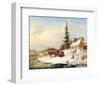 Habitants by a Frozen River-Cornelius Krieghoff-Framed Art Print