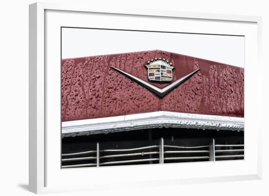 Hachenburg, Hesse, Germany, Cadillac Deville Convertible, 1969 Model, Cubic Capacity 7.0 L-Bernd Wittelsbach-Framed Photographic Print