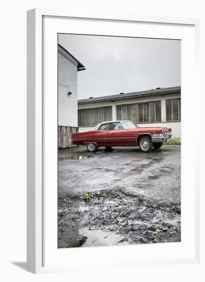 Hachenburg, Hesse, Germany, Cadillac Deville Convertible, 1969 Model, Cubic Capacity 7.0 L-Bernd Wittelsbach-Framed Photographic Print