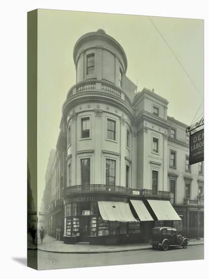 Hachettes Book Shop on the Corner of King William Street, London, 1930-null-Stretched Canvas