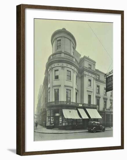 Hachettes Book Shop on the Corner of King William Street, London, 1930-null-Framed Photographic Print