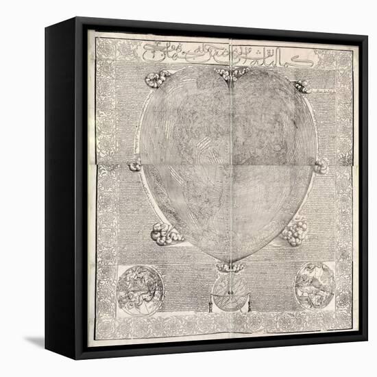 Haci Ahmed's World Map, 1560-Library of Congress-Framed Stretched Canvas