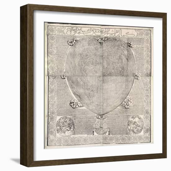 Haci Ahmed's World Map, 1560-Library of Congress-Framed Photographic Print