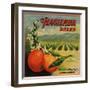 Hacienda Brand - California - Citrus Crate Label-Lantern Press-Framed Art Print